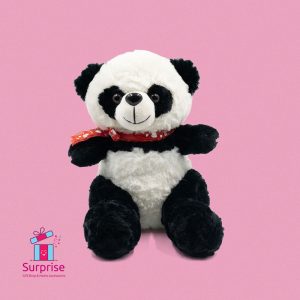 ⁦دبدوب باندا فرو مزين بفيونكة 35 سم⁩ - الصورة ⁦2⁩