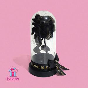 Lighted Glass Crystal Featuring an Artificial Flower - Image 2