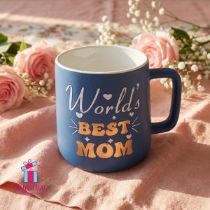 ⁦كوب بورسلين مزين بعبارة “World’s Best Mom”⁩ - الصورة ⁦1⁩
