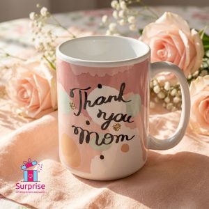 ⁦كوب بورسلين مزين بعبارة “Thank You Mom”⁩ - الصورة ⁦1⁩