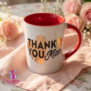 ⁦كوب بورسلين مزين بعبارة “Thank You Mom”⁩ - الصورة ⁦1⁩