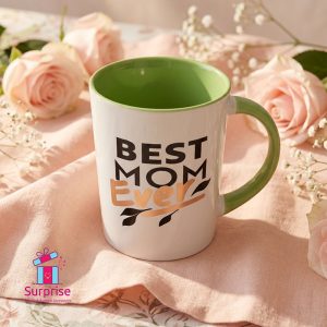 ⁦كوب بورسلين مزين بعبارة “Best Mom Ever”⁩ - الصورة ⁦1⁩