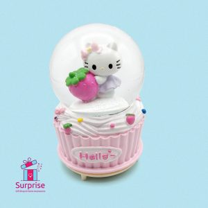 ⁦كرة ثلج ووتر بول موسيقية بشخصية هالو كيتي مع أضواء LED ملوّنة⁩ - الصورة ⁦2⁩