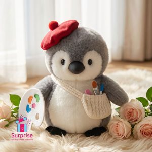 Artistic Cosmo Penguin Fur Toy - Image 1
