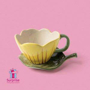 ⁦مج بورسلين أنيق مع طبق 320 مل⁩ - الصورة ⁦2⁩