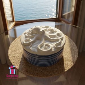 Decorative Octopus Porcelain Jar - Image 1