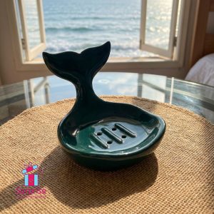 Whale Tail Ceramic Soap Dish - Image 1