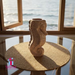 Porcelain Seahorse Table Decor - Image 1