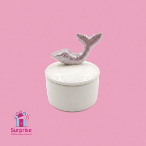 Porcelain Whale Trinket Jar - Image 2