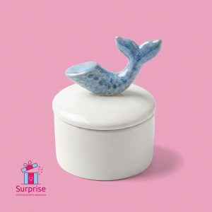 Porcelain Whale Trinket Jar - Image 2