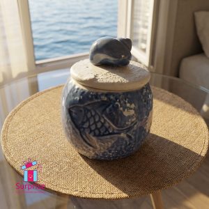 Turbo Shell Porcelain Jar - Image 1