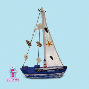 Nautical Wooden Sailboat Decor - Image 2