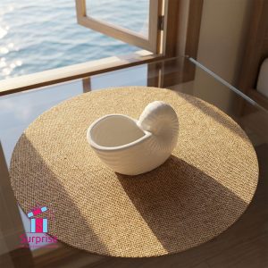 Porcelain Nautilus Shell Bowl Decor - Image 1