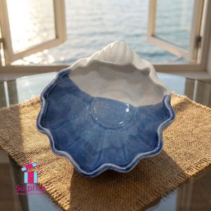 ⁦طبق بورسلين للزينة على شكل صدفة⁩ - الصورة ⁦1⁩