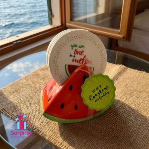 Watermelon Coaster Caddy Set - Image 1