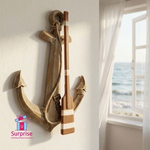 Decorative Wooden Anchor Paddle - Image 1