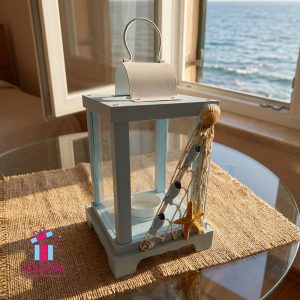 Nautical Wooden Candle Lantern - Image 1