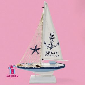 Nautical Wooden Sailboat Decor - Image 2