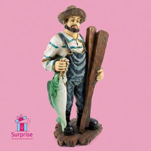 Resin Fisherman Figurine - Image 2