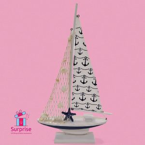 Nautical Wooden Sailboat Ornament - Image 2