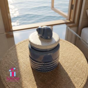 Nautical Porcelain Porcelain Storage Jar - Image 1