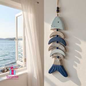 Handcrafted Wooden Fish Decor - Image 1