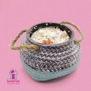 Nautical Seashell Decorative Pot - Image 2