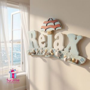 Decorative Coastal Relax Wooden Wall hanging - Image 1