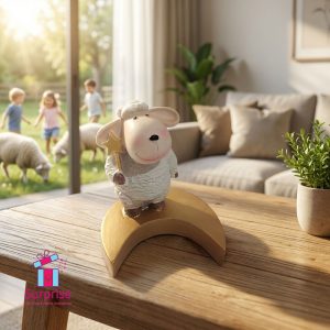 Eid Sheep Resin Figurine Moon Decor - Image 1