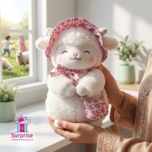 ⁦خروف العيد فرو 22 سم⁩ - الصورة ⁦1⁩