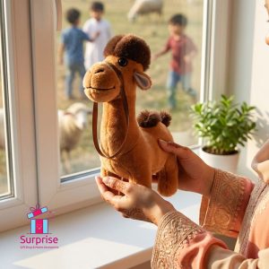⁦جمل العيد فرو متحرك مع صوت 25 سم⁩ - الصورة ⁦1⁩