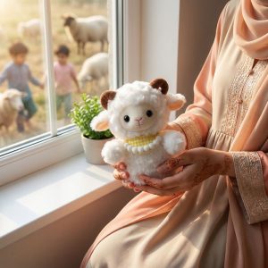 Eid Sheep Plush Keychain - Image 1