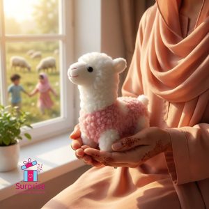 Eid Sheep Plush Keychain - Image 1