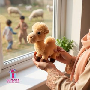 ⁦ميدالية على شكل جمل من الفرو 12 سم⁩ - الصورة ⁦1⁩
