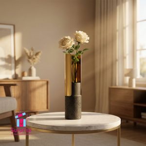 Collins Matte Black Gold Vas - Image 1