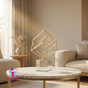 Geometric Metal Art Ornament - Image 1