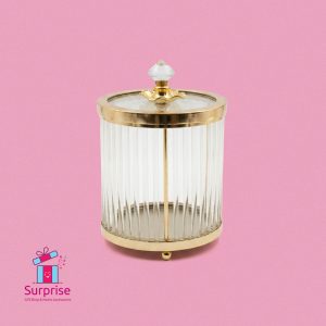Luxury Ribbed Glass Canister - Image 2