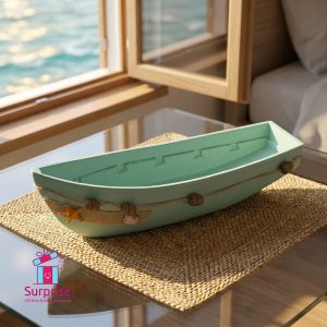 صينية ديكور بتصميم قارب بحري - الصورة 1