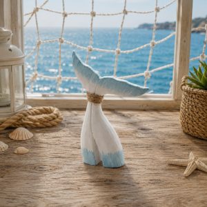 Wooden Whale Tail Decor - Image 1