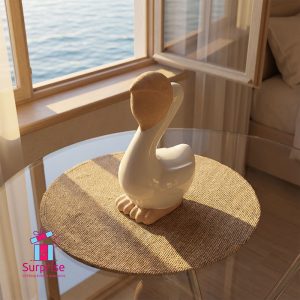 Porcelain Pelican Decorative Figurine - Image 1