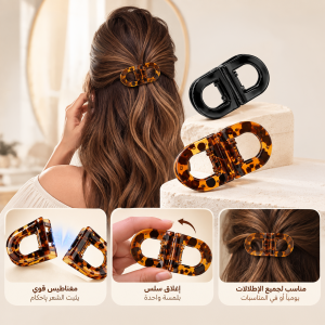 مشبك شعر مغناطيسي SHEIN بتصميم أنيق على شكل حرف D - الصورة 3