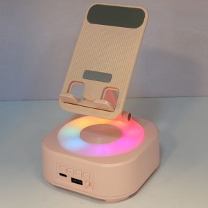 Multifunctional Desktop Speaker & Radio Phone Stand with Colorful RGB Light - Image 2