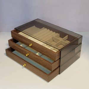 Luxury 3-Tier Wooden Jewelry Box - Image 2