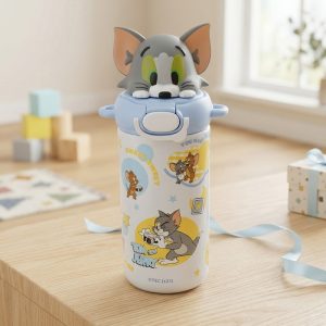 Tom and Jerry Stainless Steel 3D Topper Bottle 550ml - Image 1
