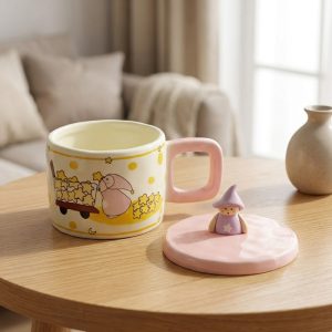 Porcelain Mug with Lid 350 ml - Image 1