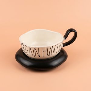 Stylish Porcelain Mug with Matching Plate 300 ML - Image 2