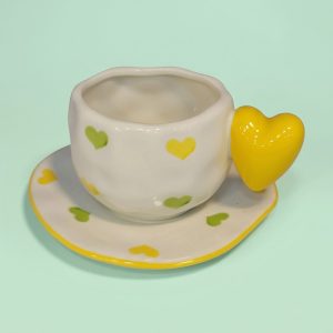 Stylish Porcelain Mug with Matching Plate 350 ML - Image 2
