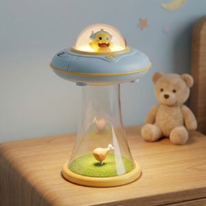 UFO Cartoon Floating Night Light Lamp - Image 1