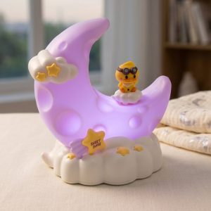 Crescent Moon Sliding Duck Night Light Lamp - Image 1