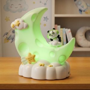 Crescent Moon Panda Night Light Lamp - Image 1